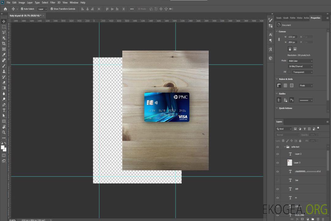 Carte de signature de visa bancaire USA PNC avant photolook template